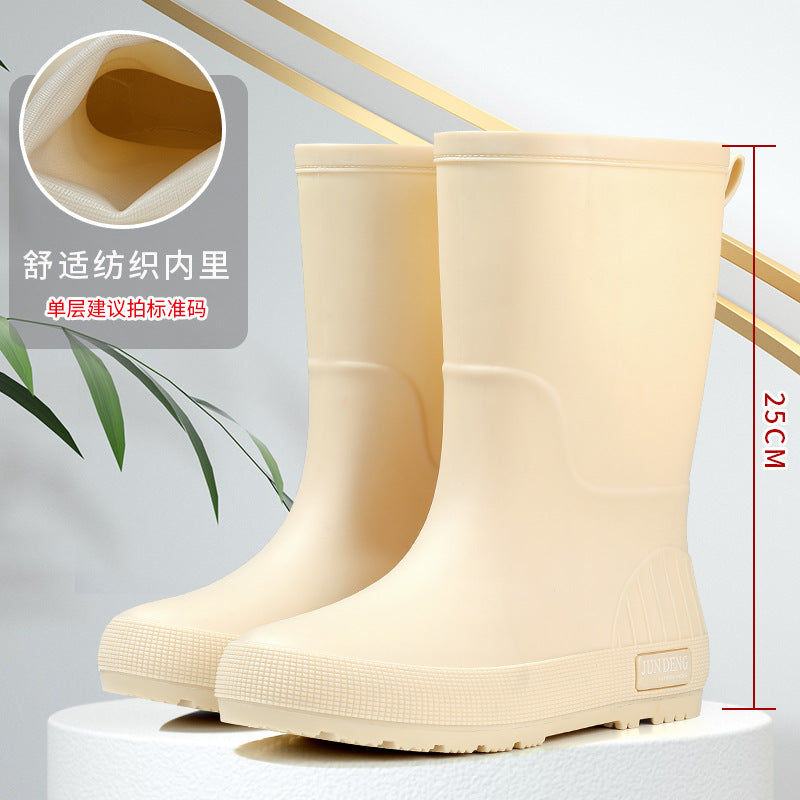 Botas de lluvia impermeables y antideslizantes para mujer