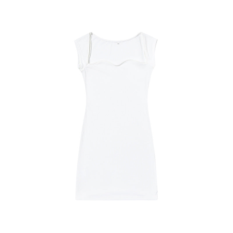 Women Fashion Sexy Solid Color Knitted Dress