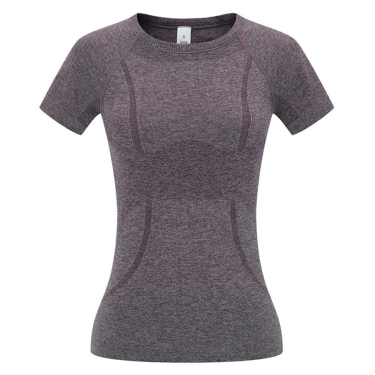 T-shirt de yoga à manches courtes et col rond pour femme, séchage rapide