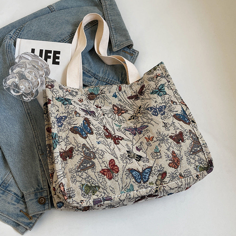 Sac fourre-tout décontracté en toile de grande capacité pour femme, idéal pour les affaires