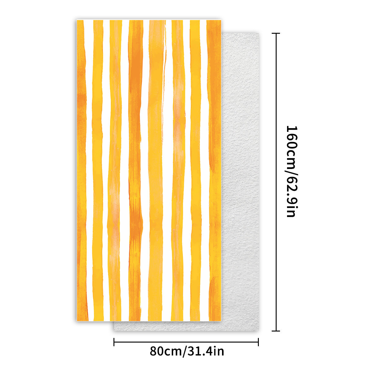 Toalla de playa de microfibra con estampado de rayas informal de moda