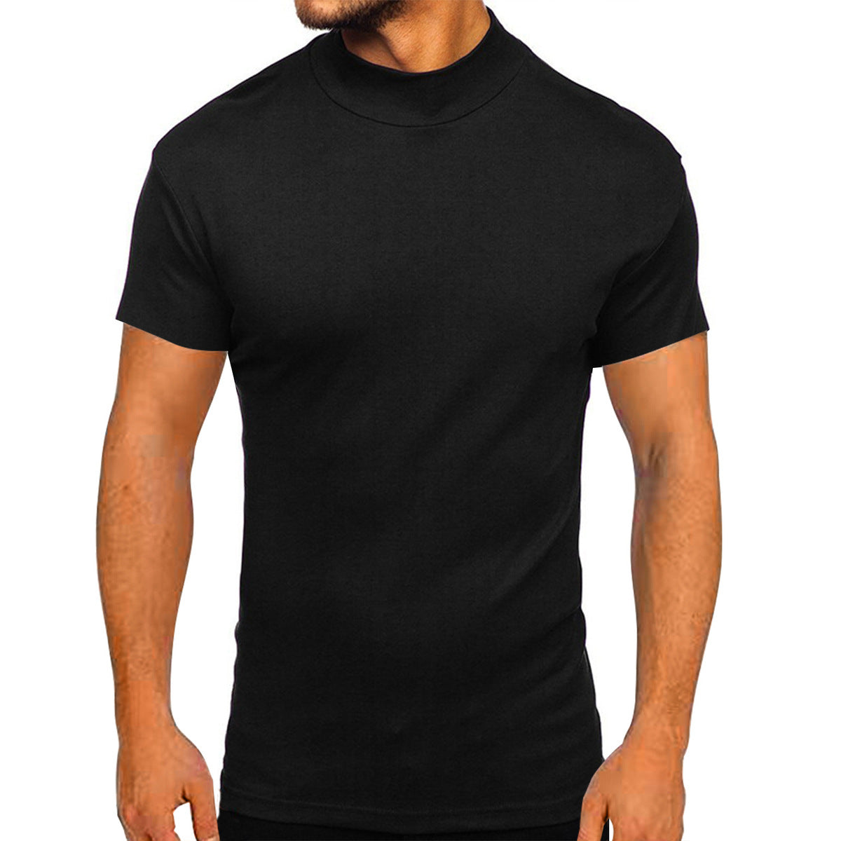 Men Casual Basic Solid Color Short Sleeve T-Shirt