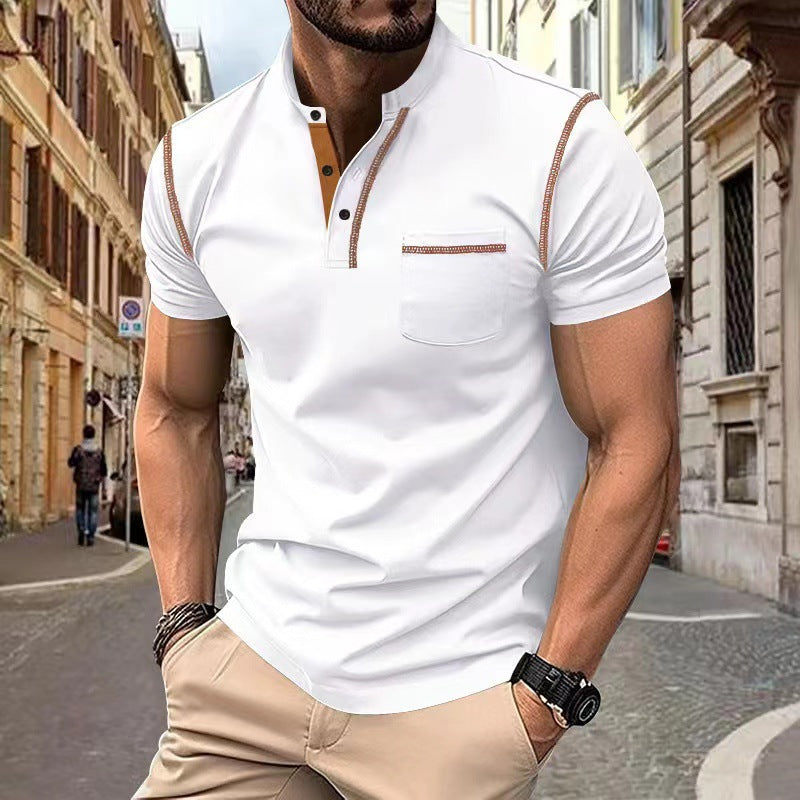 Camiseta informal de manga corta de secado rápido para hombre en poliéster