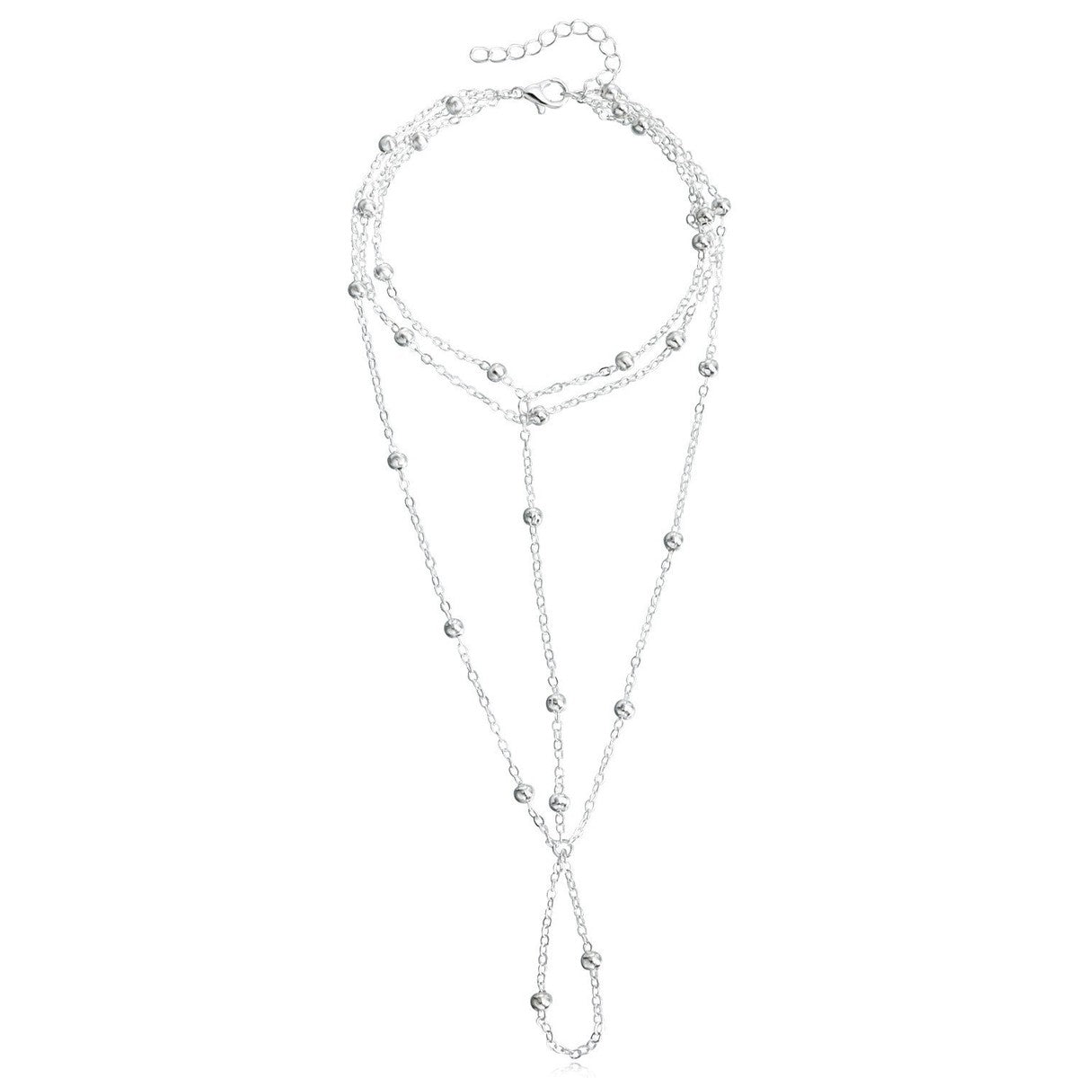 Exotic Retro Fashion Multi-Layer Tassel Metal Chain Anklet