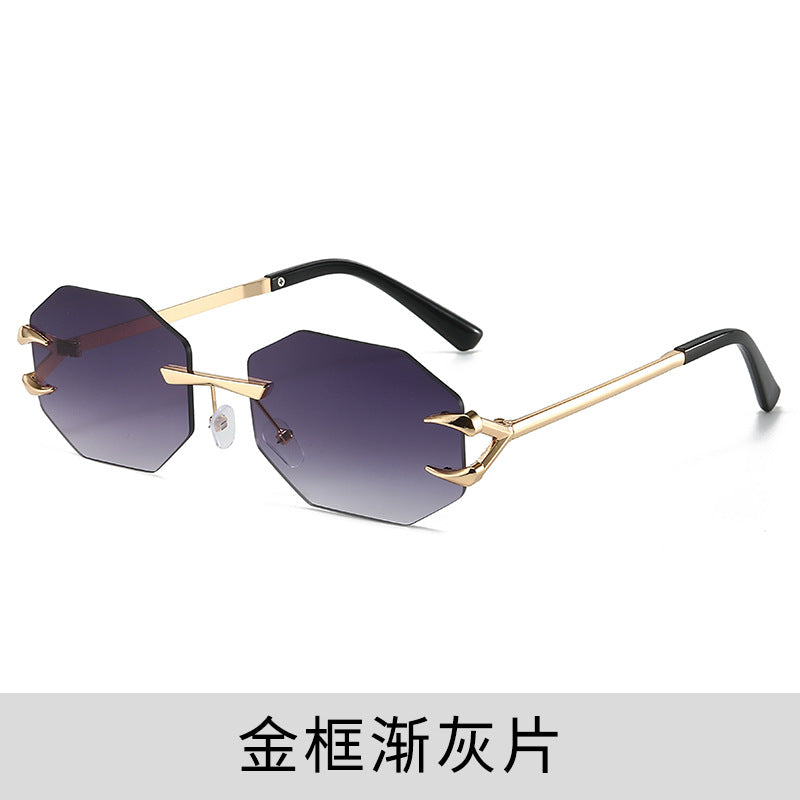 Fashion Frameless Polygon Sunglasses