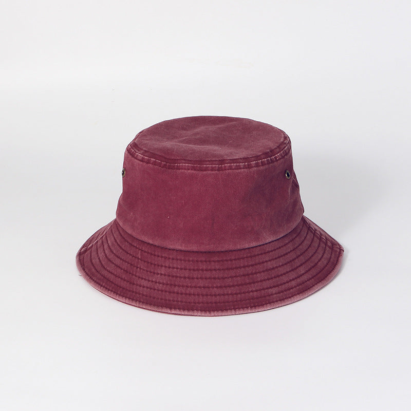 Fashion Casual Solid Color Denim Bucket Hat