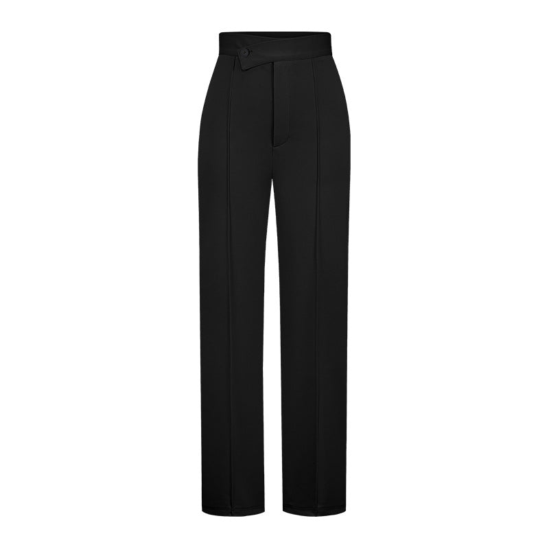Women Fashion Casual Solid Color Wide Leg Pants