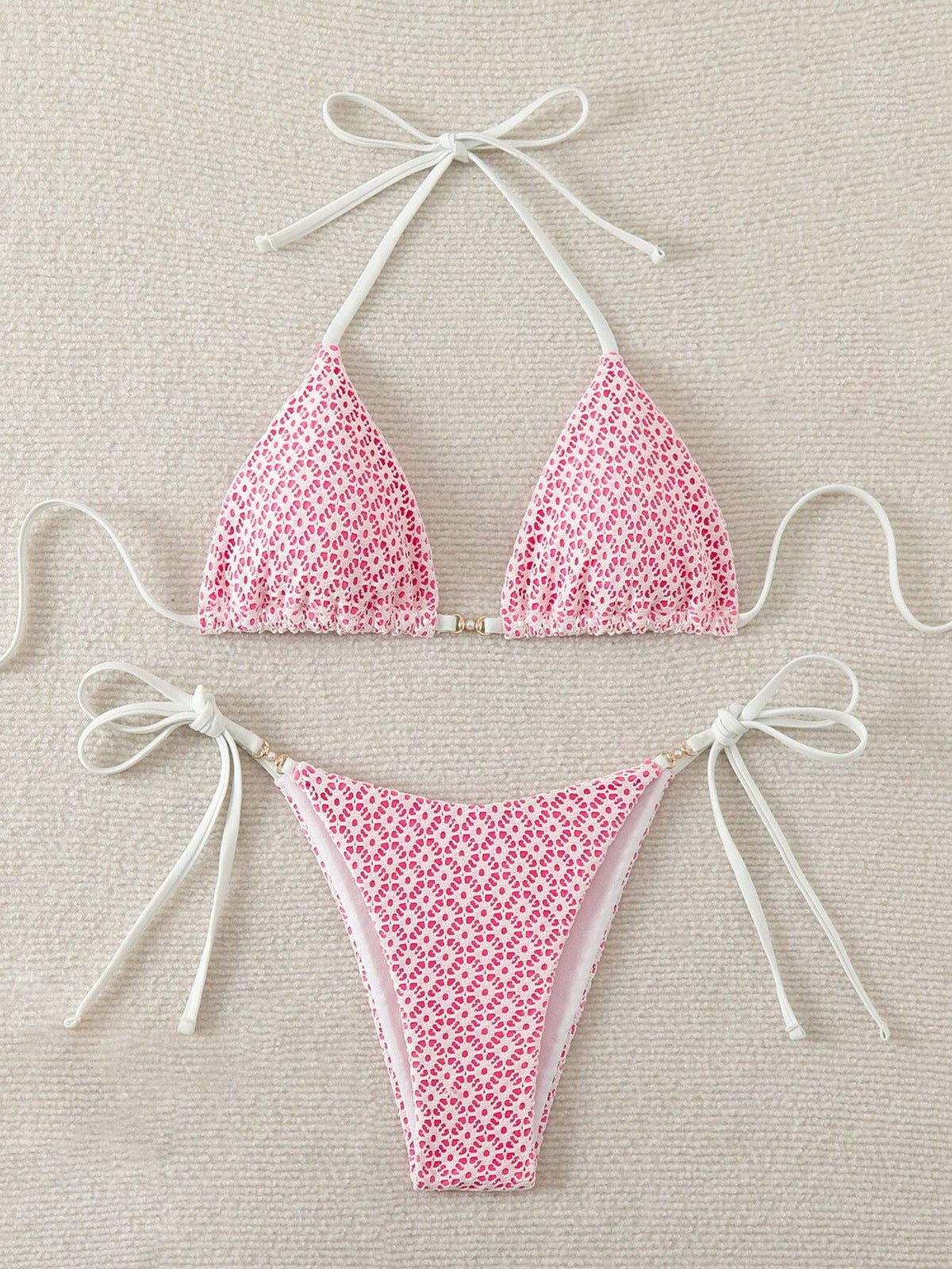 Maillot de bain bikini dos nu imprimé sexy pour femme