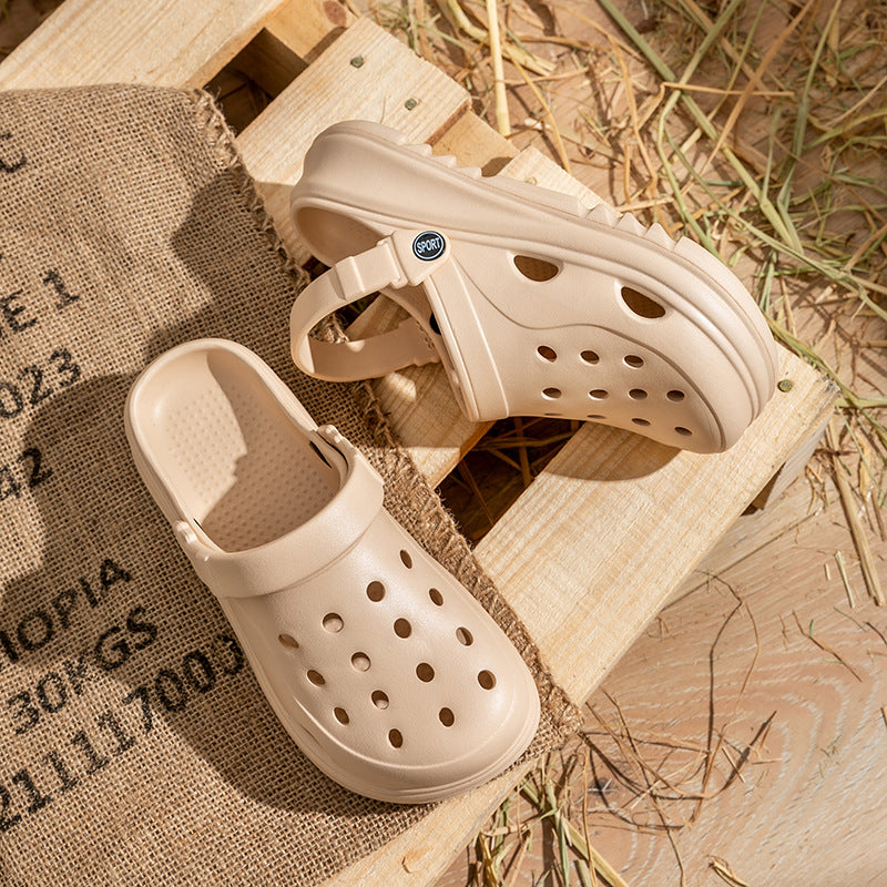 Pantuflas informales antideslizantes de suela gruesa para mujer