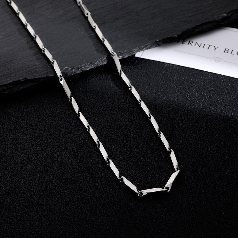 Men Fashion Casual Titanium Steel Bamboo Necklace
