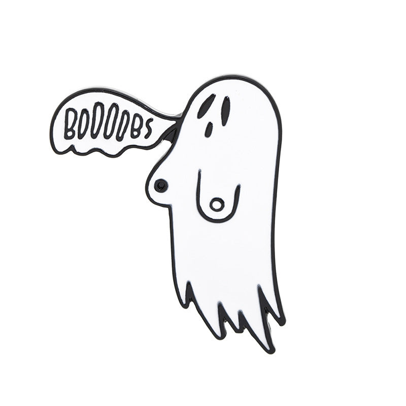 Broches unisexes Halloween avec motif fantôme de dessin animé