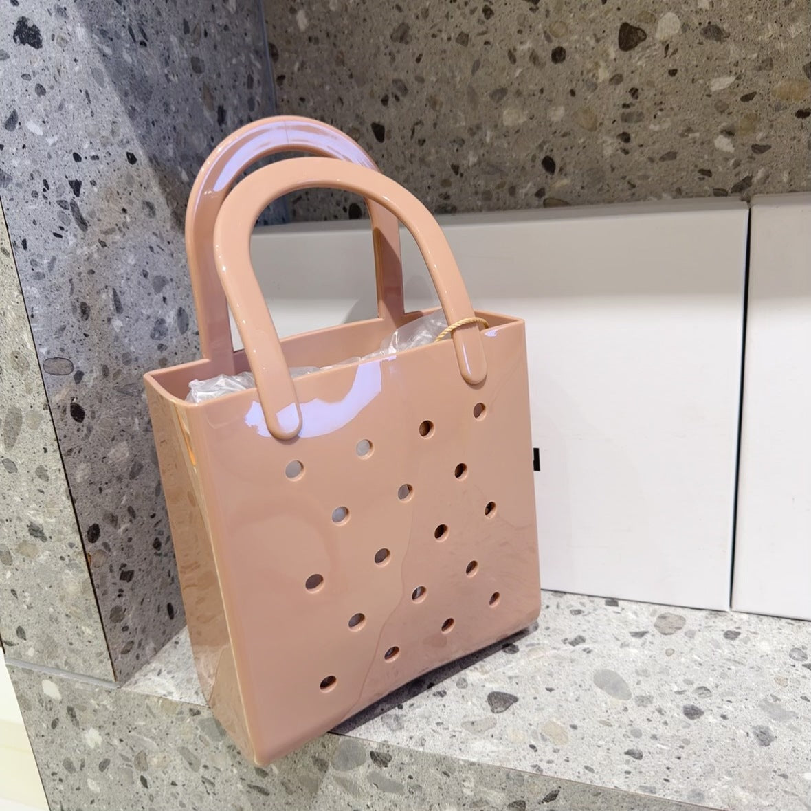Bolso de playa de PVC de color liso de moda - Jelly Pack Tote