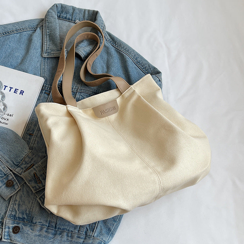 Sac fourre-tout décontracté en toile de grande capacité pour femme