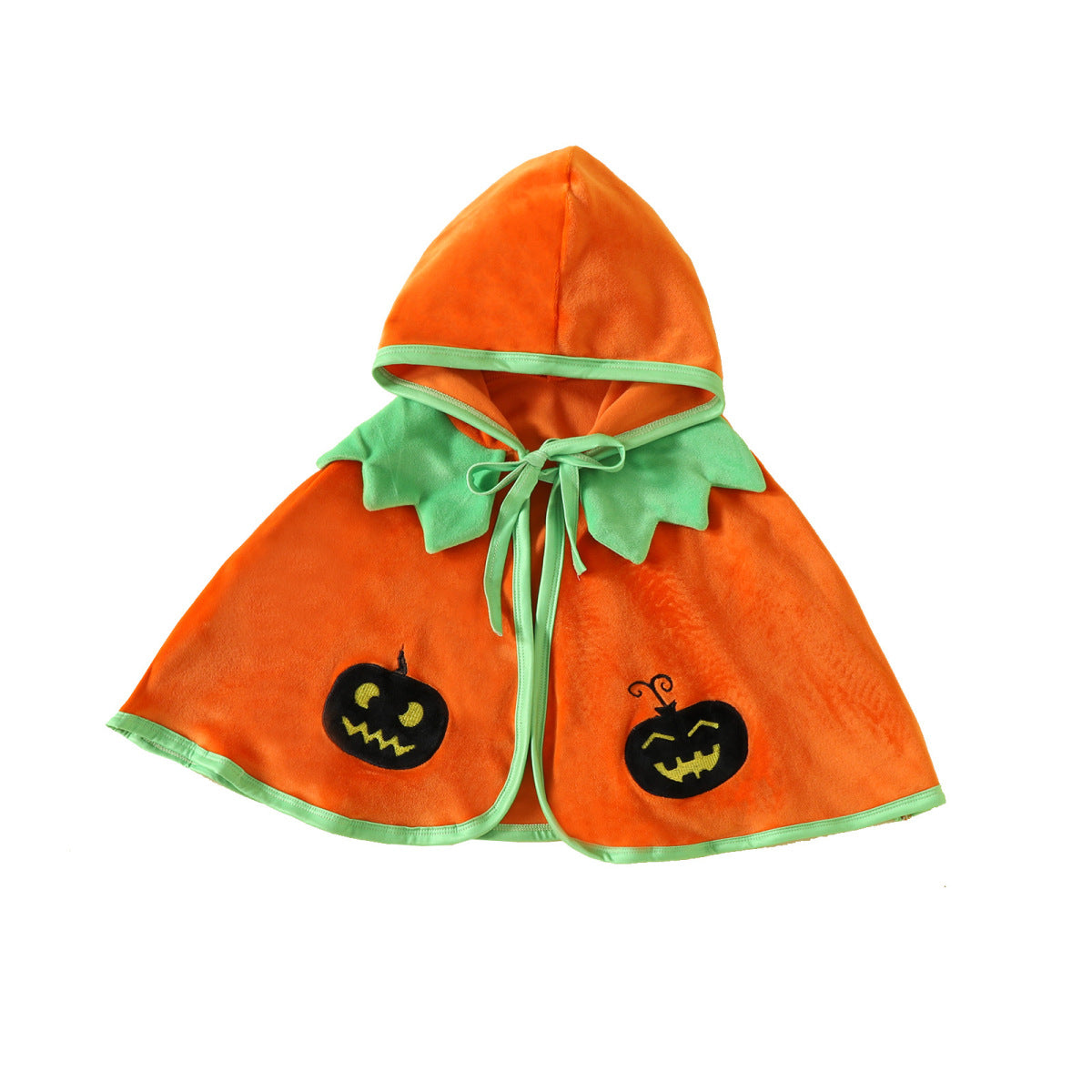 Kids Toddler Baby Girls Halloween Pumpkin Hooded Cape