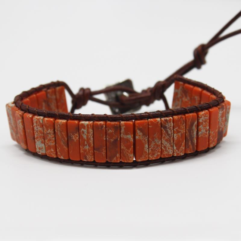 Pulsera de cuentas de piedra natural bohemia