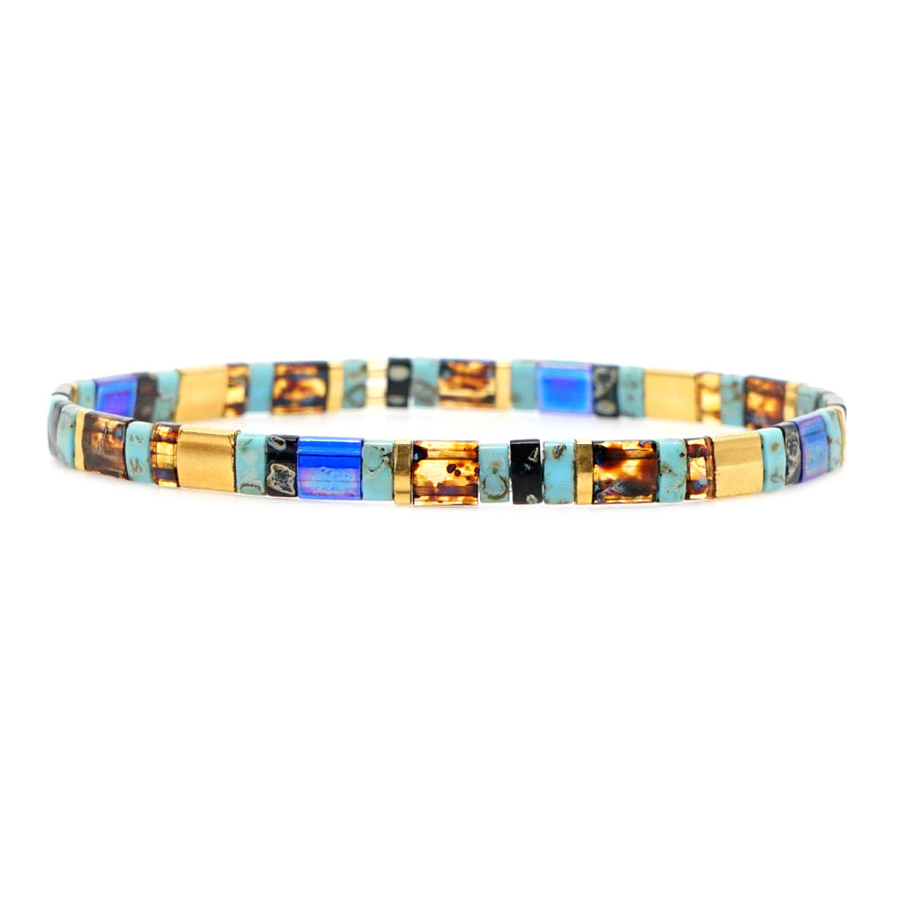 Women Casual Bohemian Handmade Beaded Woven Bracelet
