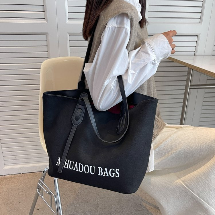 Bolso de mano informal de gran capacidad a la moda para mujer