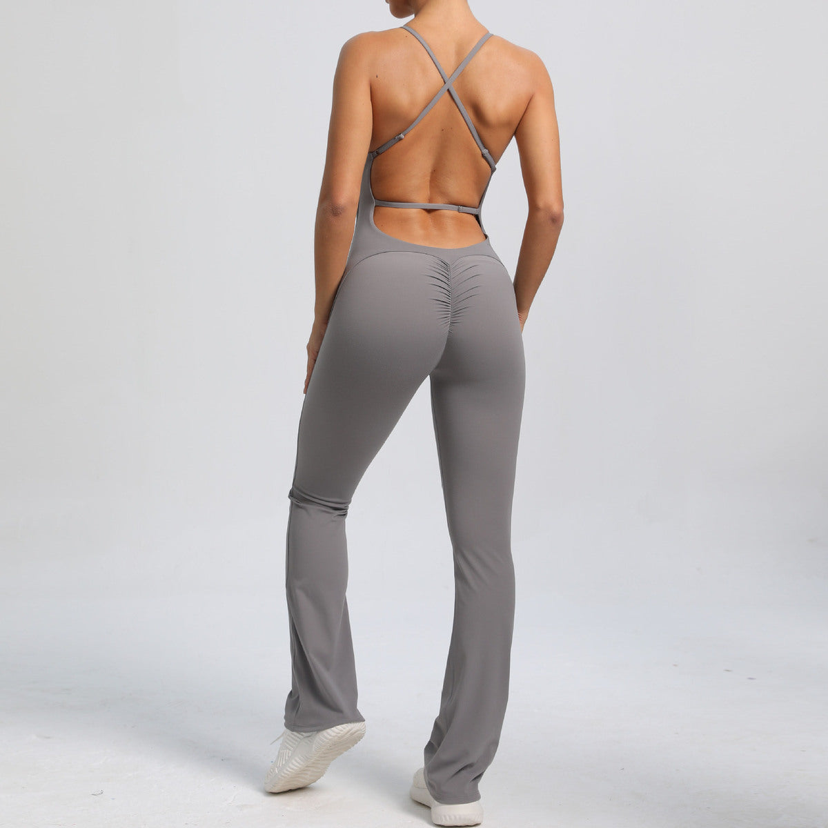 Adjustable Shoulder Strap Women’s Yoga Jumpsuits Cotton Blend