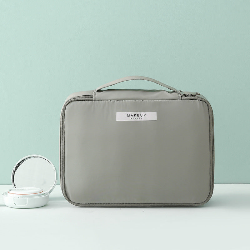 Bolsa de cosméticos portátil de viaje de color sólido simple