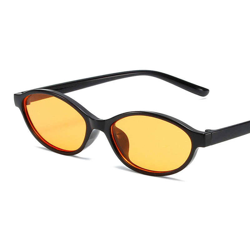 Women Retro Oval Frame Sunglasses Antique Literary Style PC