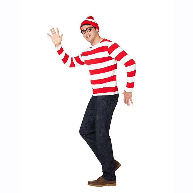 Halloween Cartoon Smart Wally Cosplay Parent-Child Costume