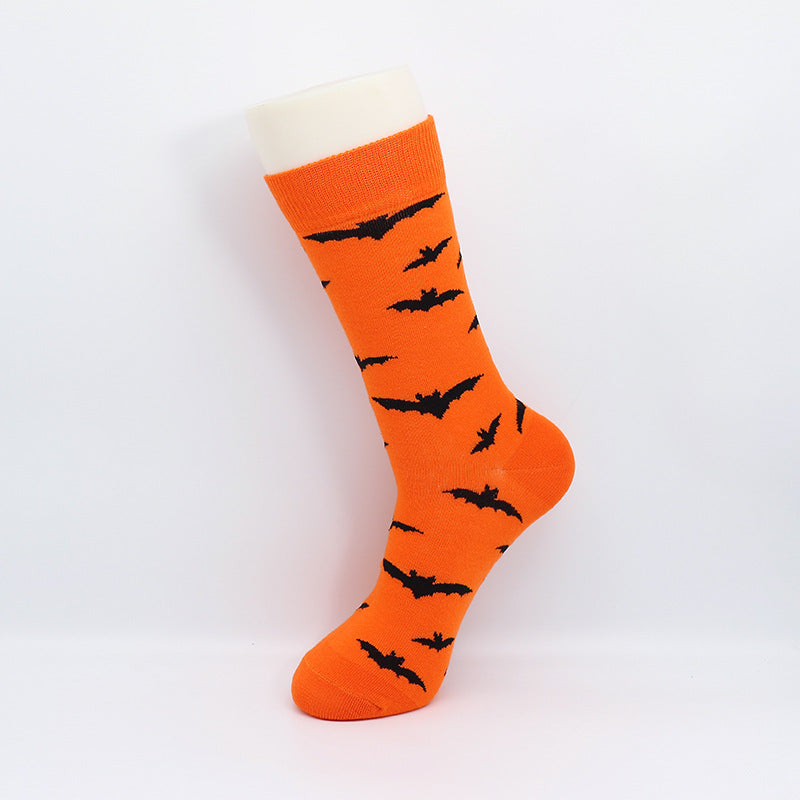 Chaussettes homme mode Halloween drôle dessin animé chauve-souris clown