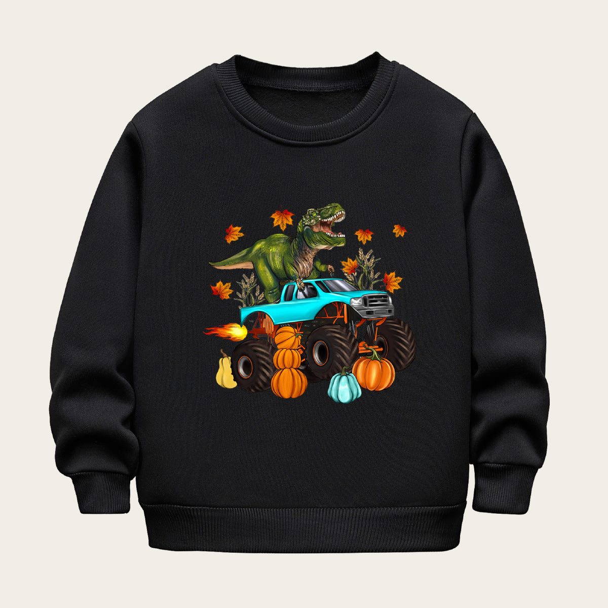 Kids Toddler Unisex Fleece Halloween Print Sweatshirts