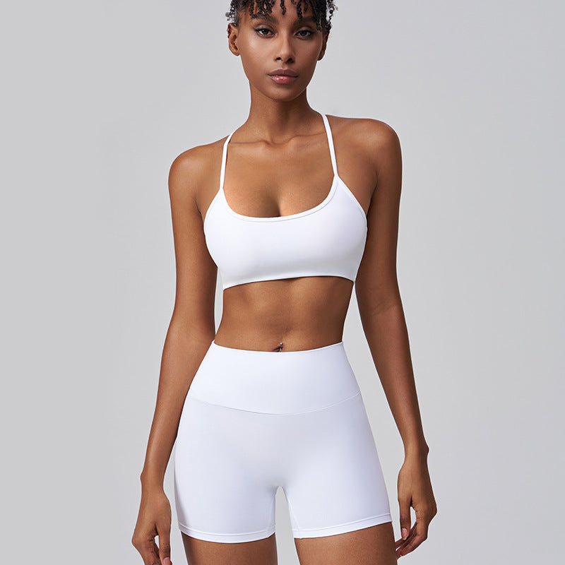 Solid Color Women's Yoga Two-Piece Sports Set