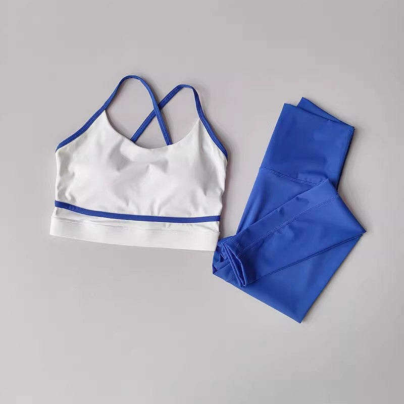 Conjunto informal de costuras de colores contrastantes para mujer