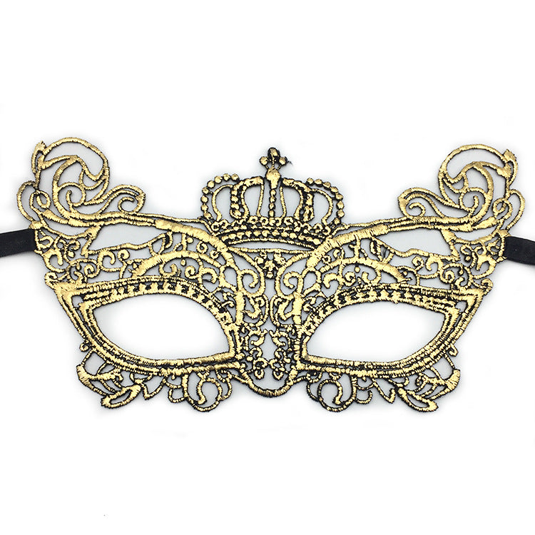 Women Simple Hollow Lace Half Face Mask for Halloween