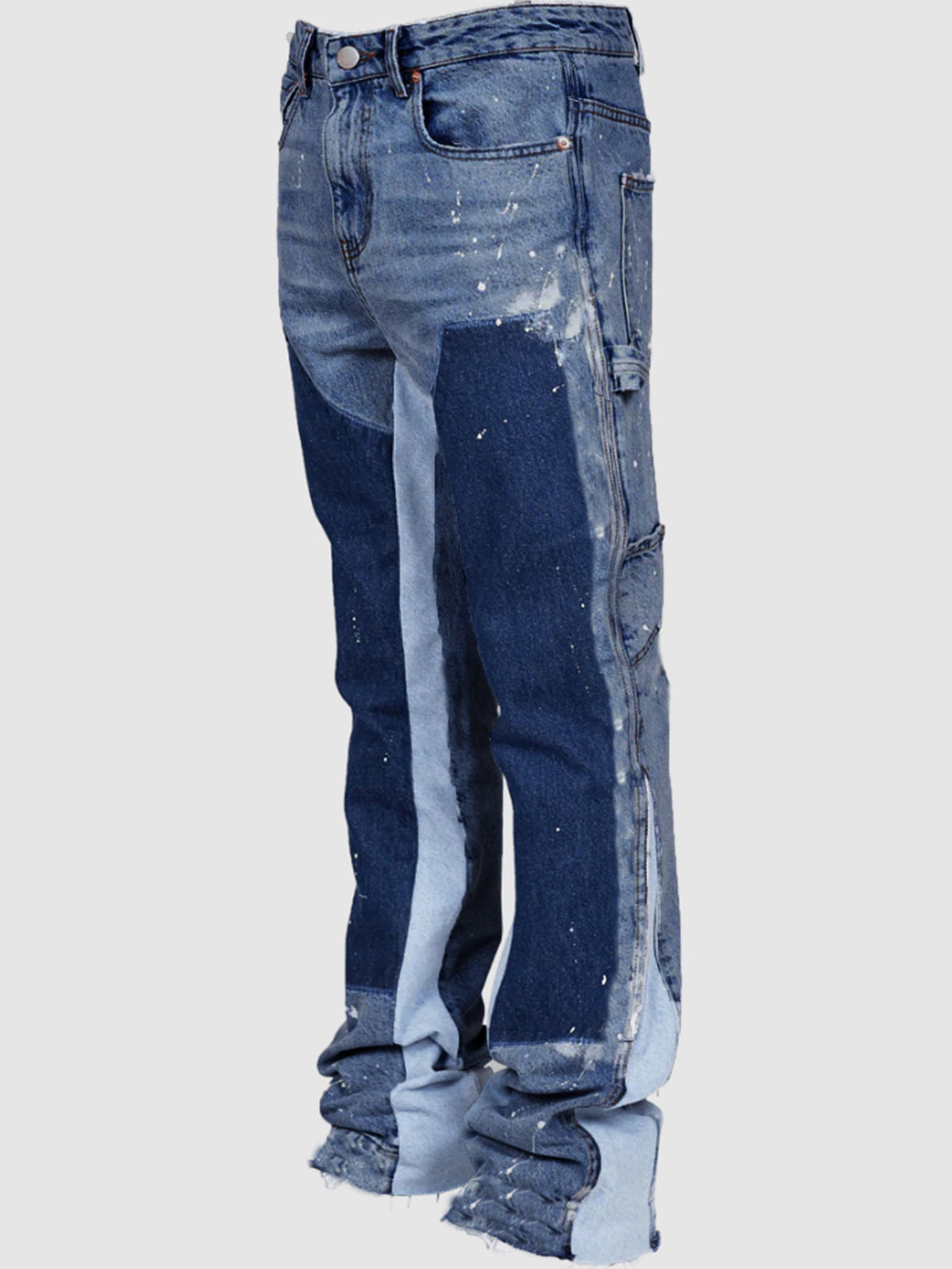 Men Fashion Loose Flared Cargo Denim Pants