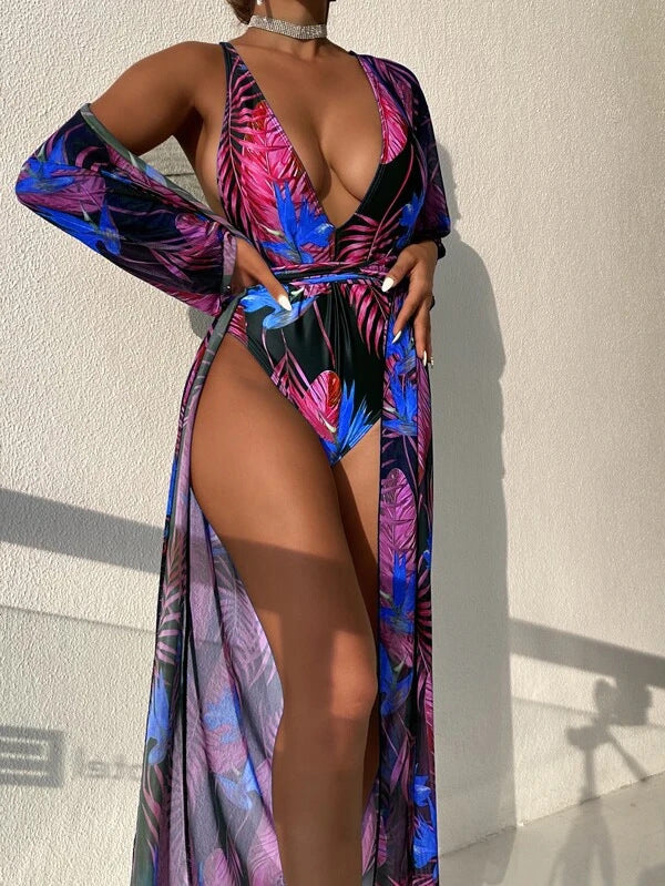 Women Sexy Print Swimwear Suit