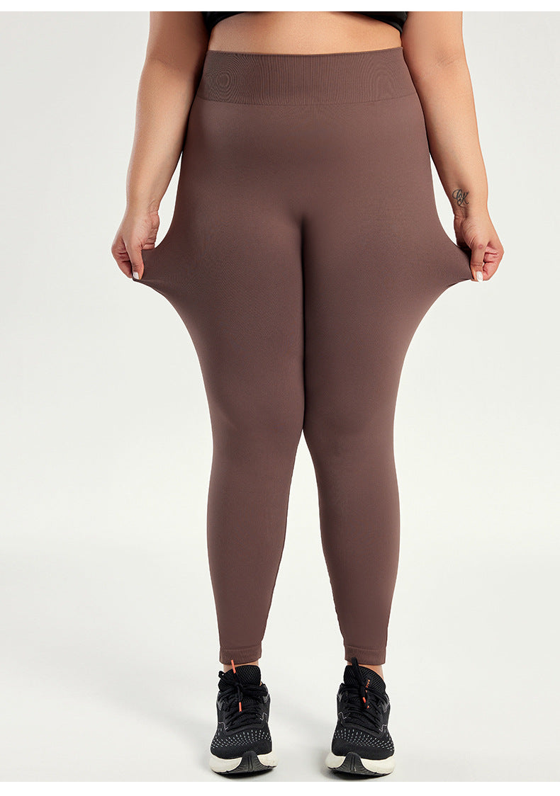 Plus Size Women's Yoga Solid Color Sports Leggings