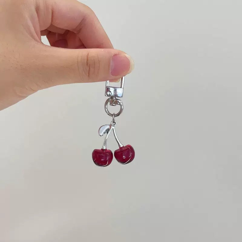 Creative Alloy Cherry Key Chain Fruit Bag Pendant