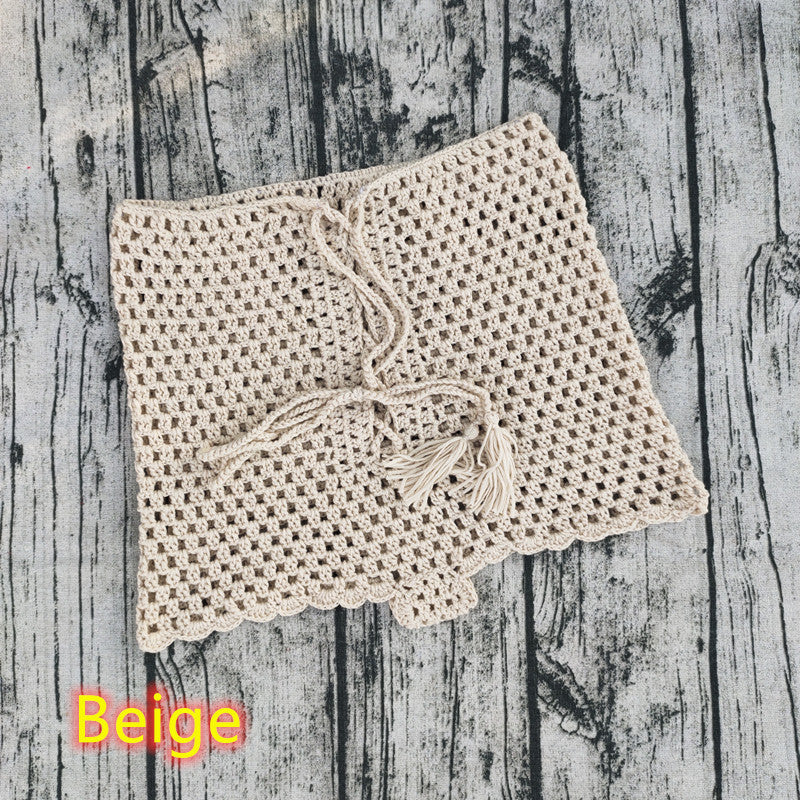 Pantalones cortos de crochet sexys hechos a mano para mujer