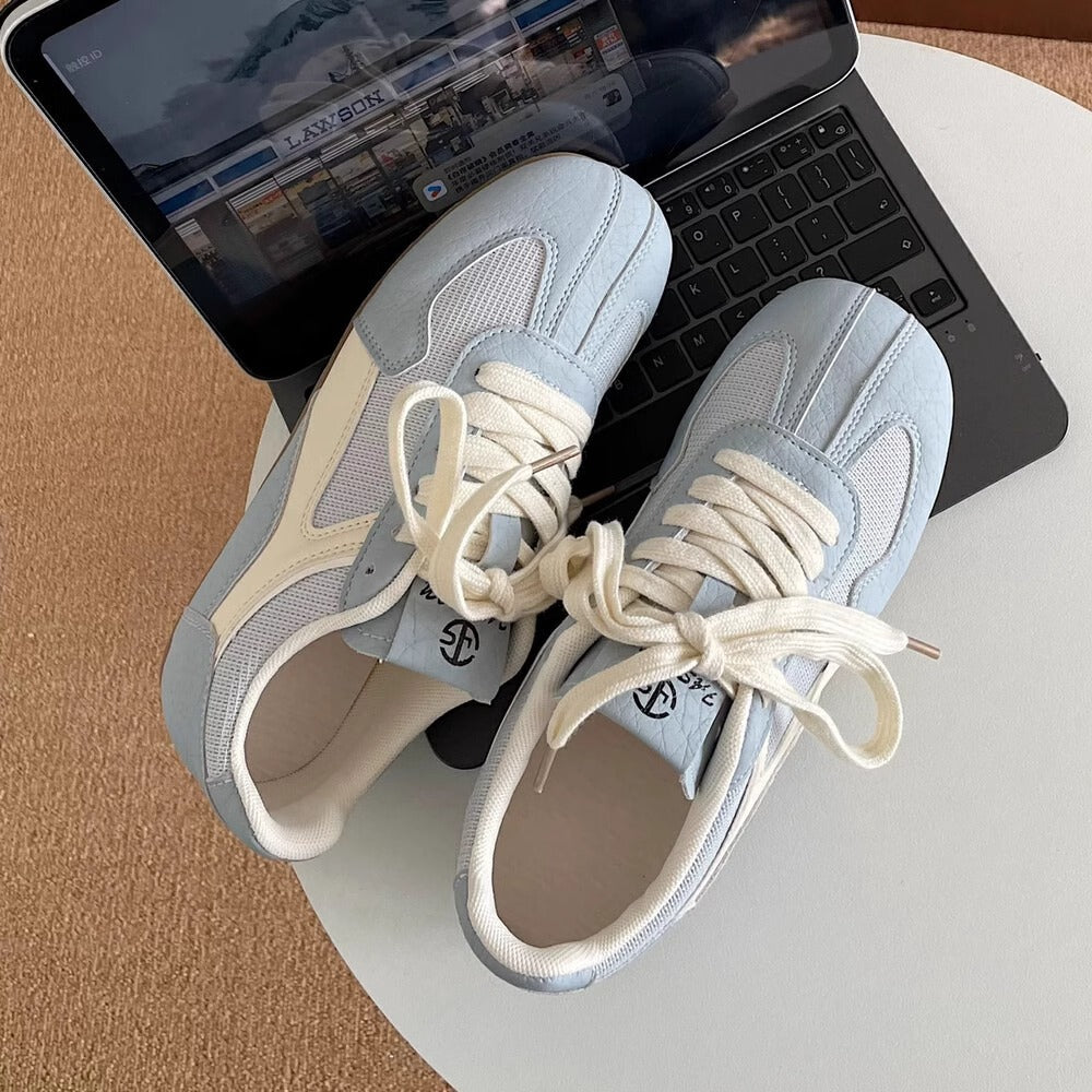 Women Casual Colorblock Sneakers Flat Sole Pullover
