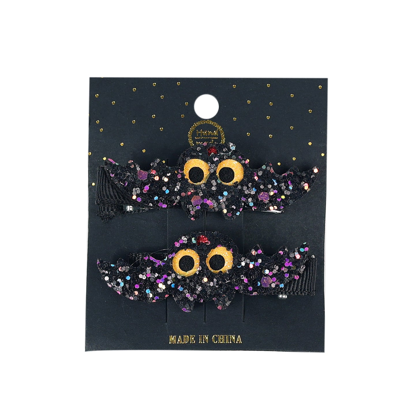 Pince à cheveux Halloween pour enfants, motif citrouille et chauve-souris