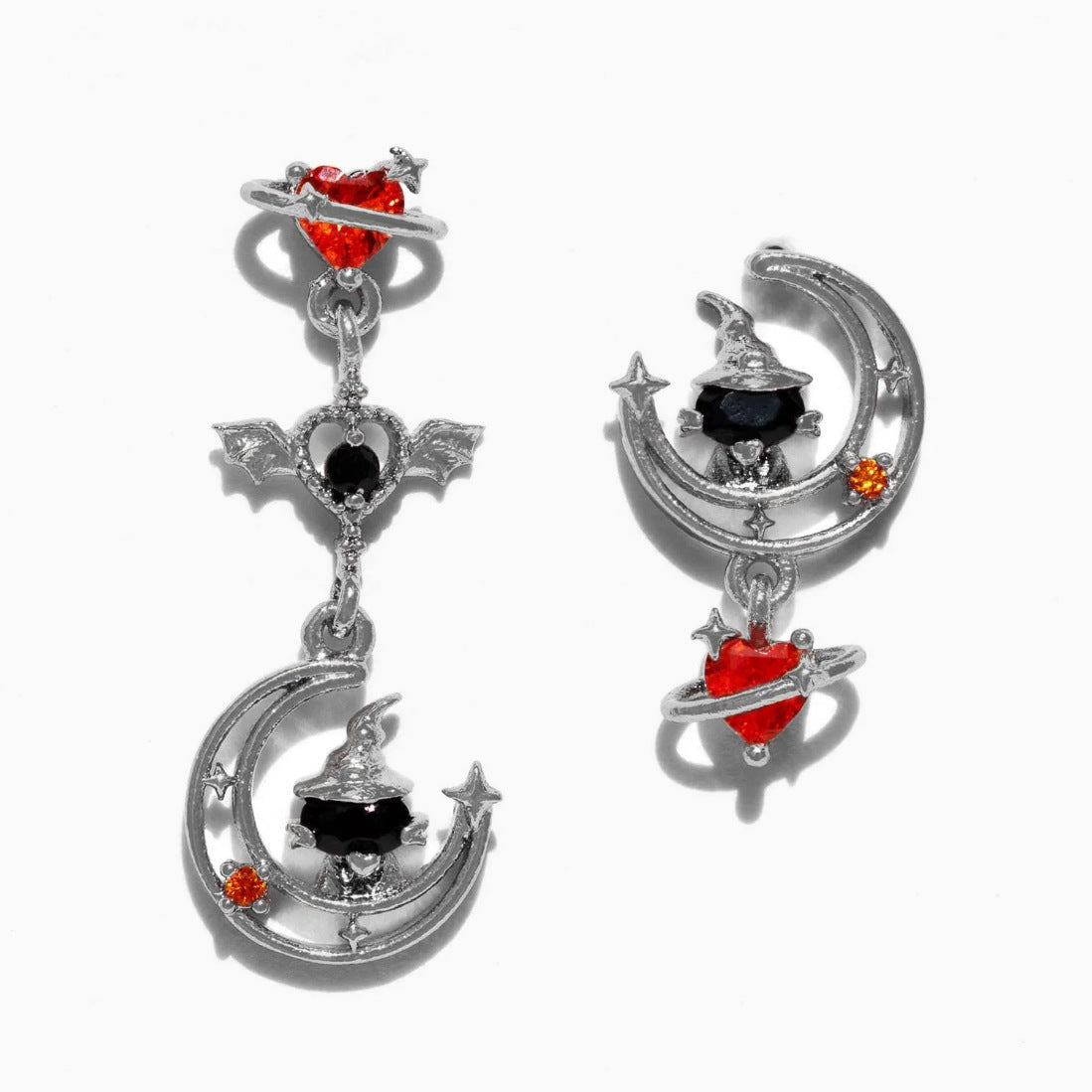 Halloween Black Cat Pumpkin Skull Stud Earrings