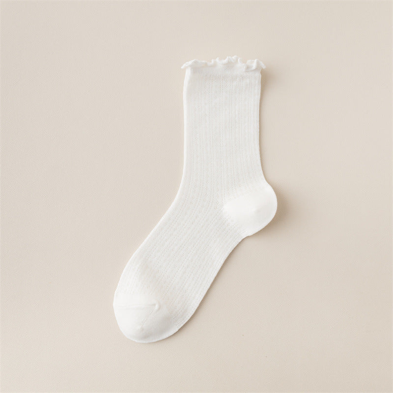 Calcetines de madera con orejas de color liso de moda