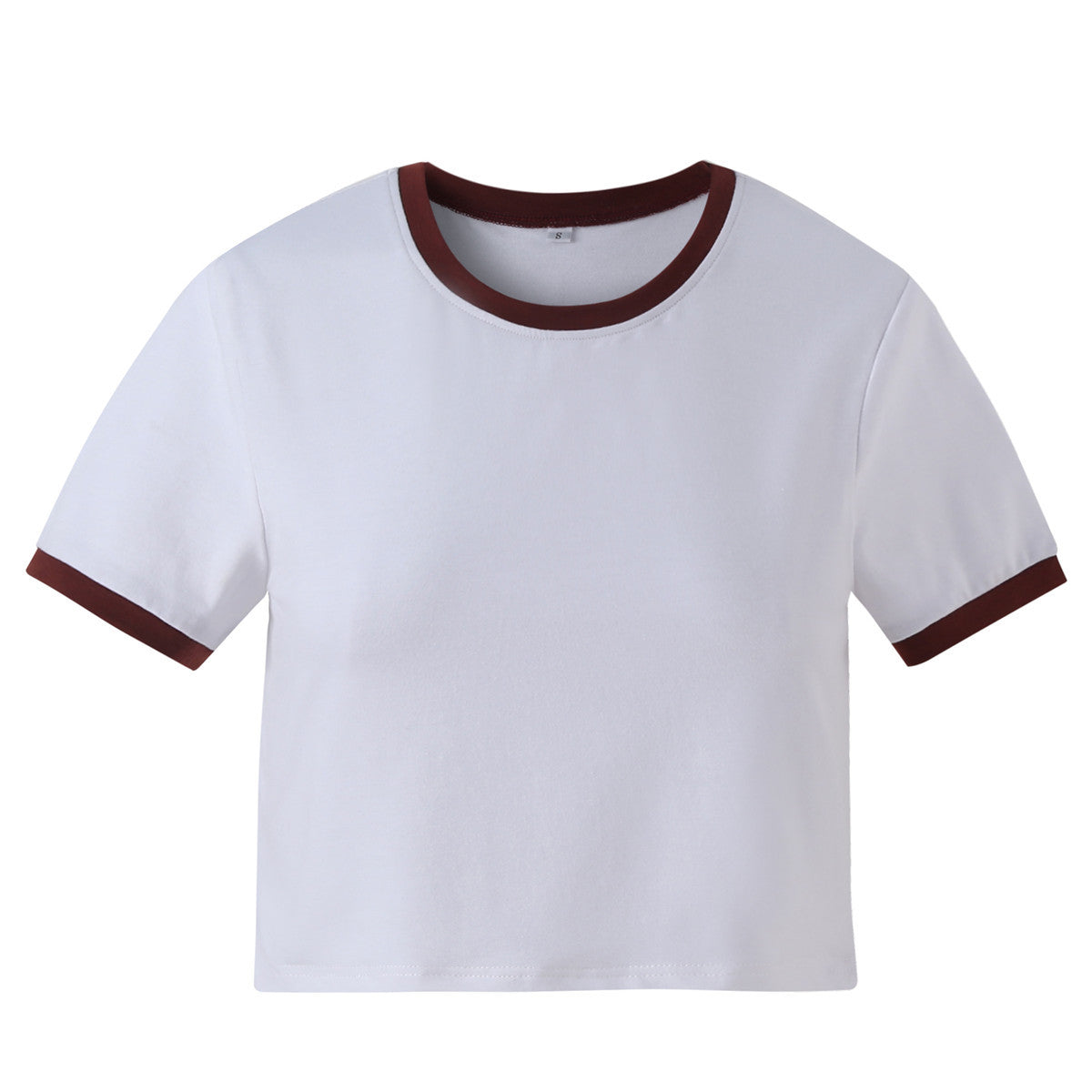Camiseta informal de manga corta de mezcla de algodón para mujer