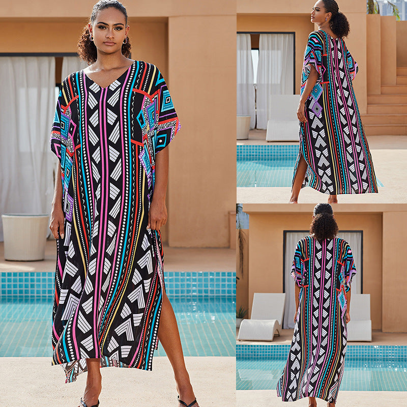 Traje de baño informal con estampado de mariposas para playa y vacaciones para mujer
