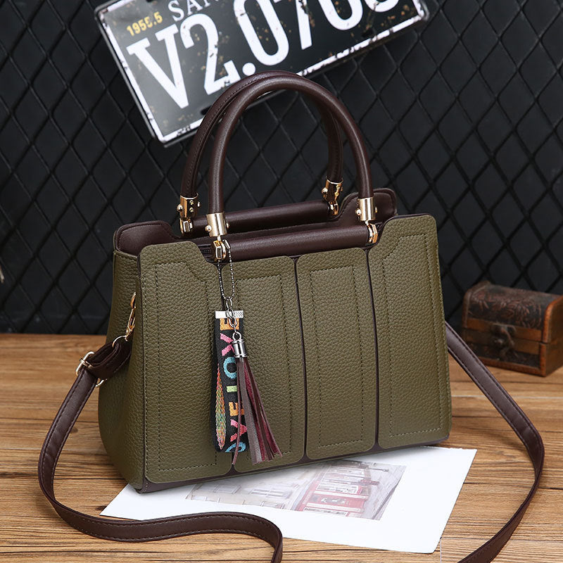 Bolso de mano informal de PU con cierre de cremallera para mujer