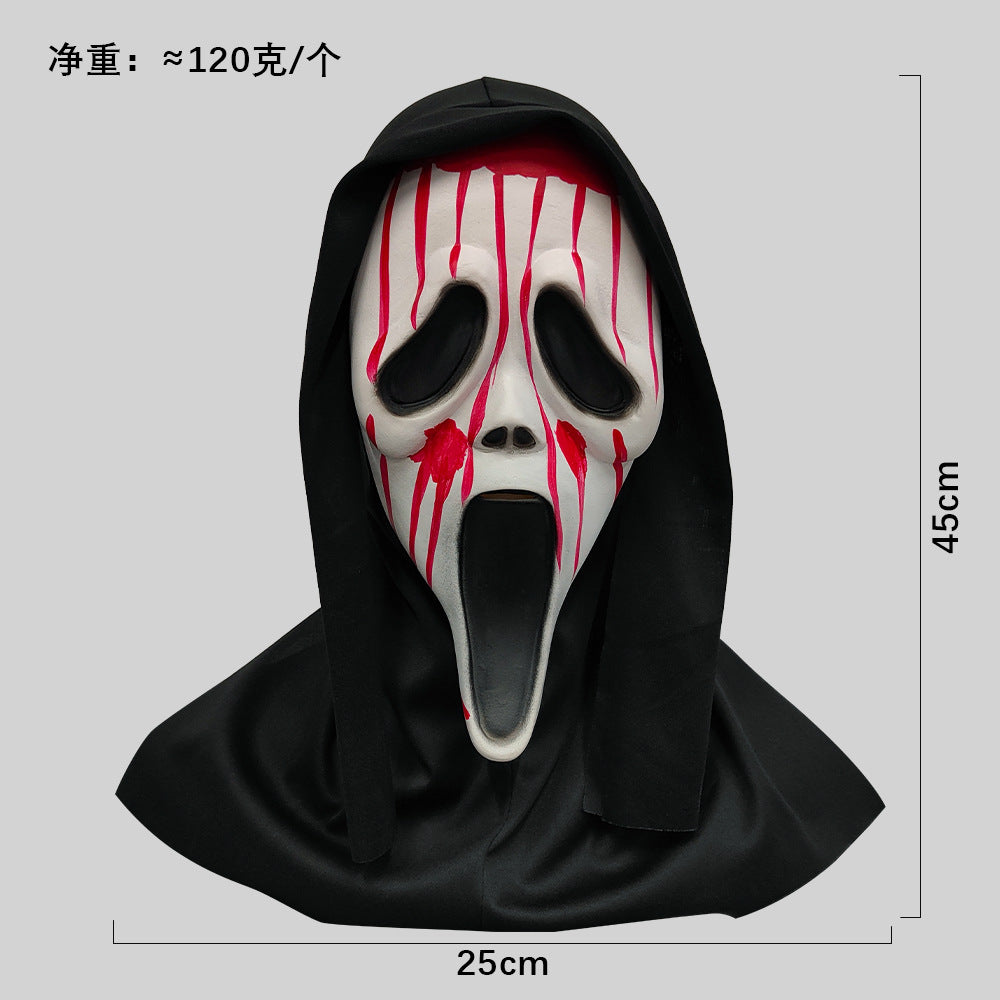 Máscara de calavera de látex blanca de Halloween Scream Horror