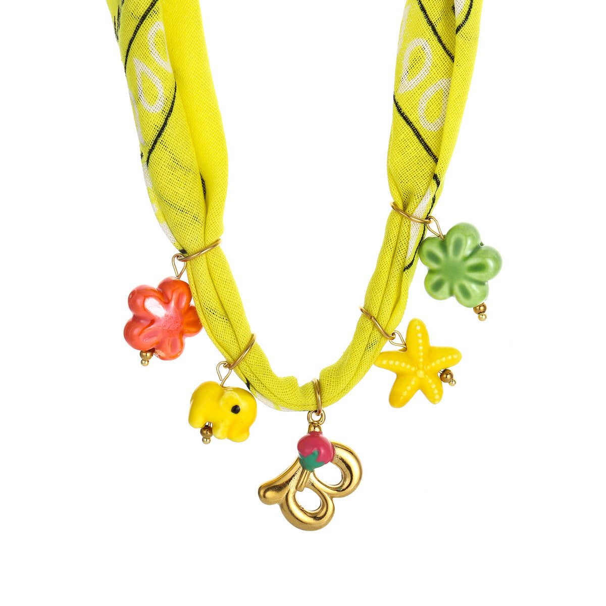 Collares de seda con colgante de letras inglesas y aceite de gota hechos a mano para mujer
