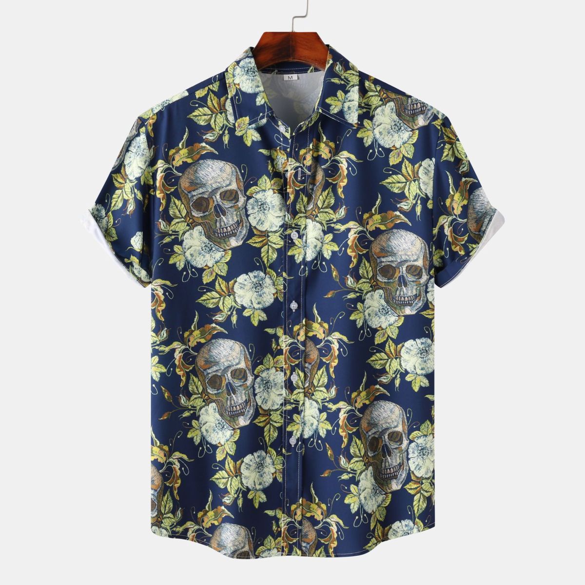 Camisa con estampado de flores diminutas en 3D para hombre, ideal para vacaciones de verano