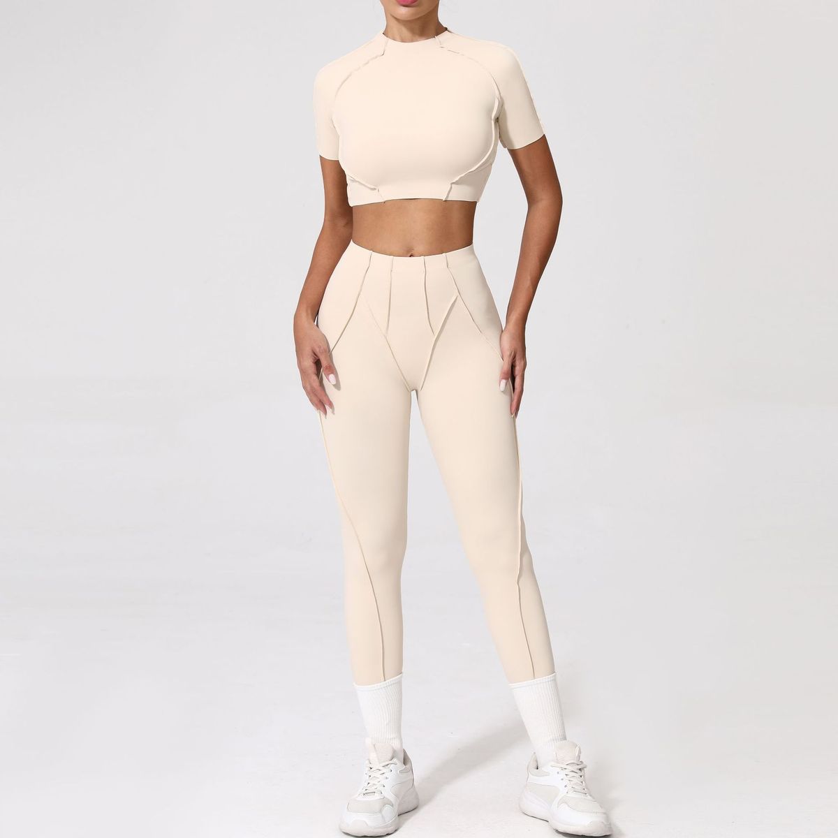 Yoga Quick-Drying Tight Short-Sleeved Fitness Set