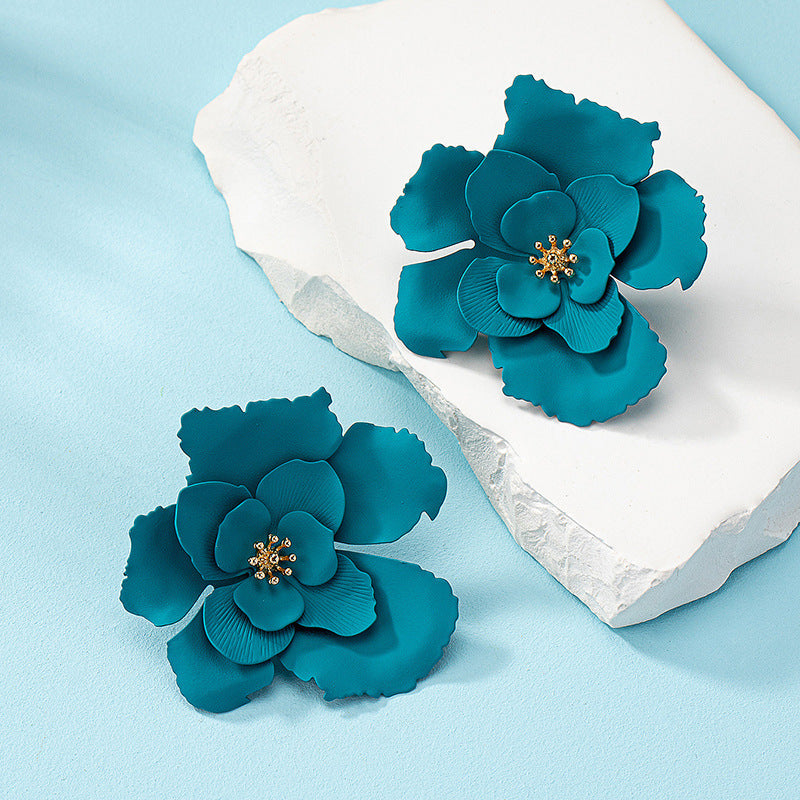 Bohemian Creative Exaggerated Floral Earrings