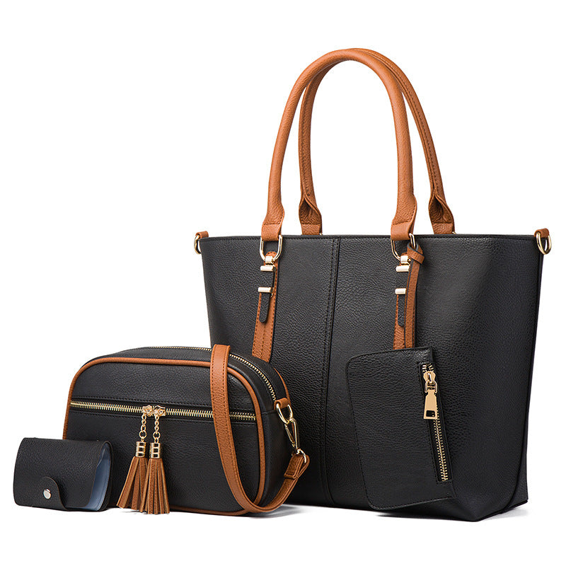 Ensembles de sacs à main de grande capacité à contraste de couleurs tendance