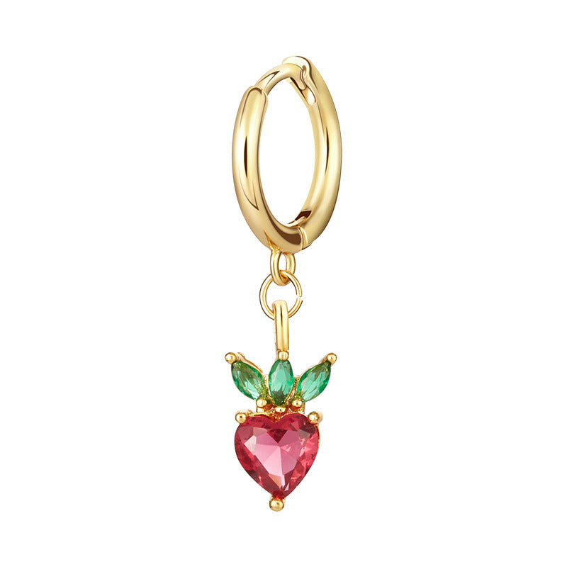 Boucles d'oreilles exquises en zircon multicolore pour femmes