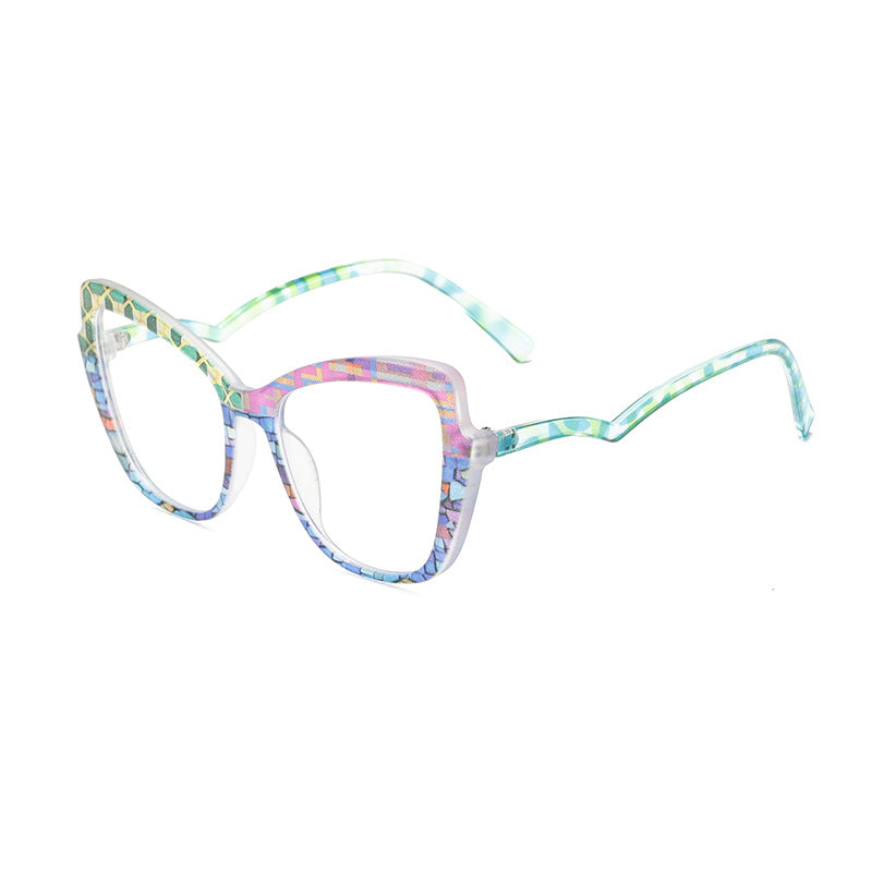 Marco de cristal de moda para mujer multicolor